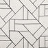 Archaeo Fragmented Geometric Embroidery Mid-Century Modern Natural Linen Blend Curtain, 50" x 63", Black/Linen...