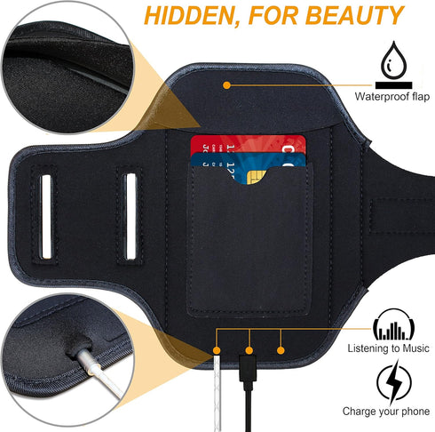 Armband for Galaxy S9,Running Exercise Gym Bag with Fingerprint Touch/Key Holder and Card Slot for Samsung Galaxy S9 (Black)...