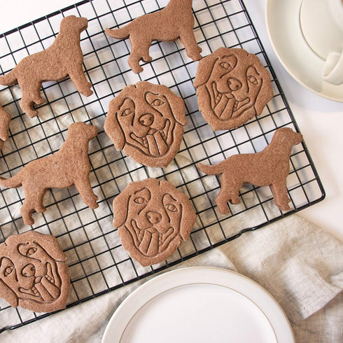 Set of 2 Labrador Retriever cookie cutters (Body & Face), 2 pieces - Bakerlogy...
