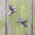 Hummingbirds, Set of 2, Nature Inspired Small Wall Hanging Ornamental Birds, Fall Garden Home Decorations, Good Luck Accent Plaques, Handmade in H...