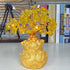7 Inch Feng Shui Citrine Quartz Gemstone FengShui Money Tree Natural Gold Crystal Office Room Good Luck Fortune Decoration...