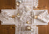 DII Holiday Dining Table Linen Metallic Fabric Kitchen Décor, Christmas Table Runner, 14x72, Gold Holiday Collage...