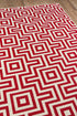 Momeni Rugs Baja Collection Contemporary Indoor & Outdoor Area Rug, Easy to Clean, UV protected & Fade Resistant, 1'8" x 3'7", Red...