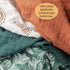 2 Pack Muslin Swaddle Blankets (Terracotta), 100% Organic Cotton, Large 47 x 43, Newborn Recieving Blanket,Gender Nuetral Color Patterns, Burping ...