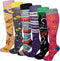 6 Pairs Women's Fancy Design Multi Colorful Patterned Knee High Socks...