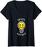 Womens Can I Get A Watt Watt | Light Bulb V-Neck T-Shirt...