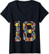 Womens 18th Birthday Construction Building Tools Boys 18 Years Old V-Neck T-Shirt...