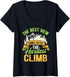 Womens The Best View Comes After The Hardest Climb V-Neck T-Shirt...