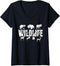 Womens Protect Wildlife Conserve Wild Species Ecology Cool Animal V-Neck T-Shirt...
