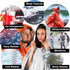 aZengear Emergency Survival Poncho (4pc) Thermal Mylar Foil Coating Blanket for Heat Retention and Rain | Reversible with Hood | Waterproof, Windp...