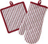 SKL Home Snowflake Winter Oven Mitt and Pot Holder Set, 8x8...