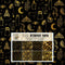 Decoupage Paper Pack (24 Sheets 6"x6") Black and Gold Magic # Vintage Styled Pattern Paper for Decoupage, Craft and Scrapbooking...