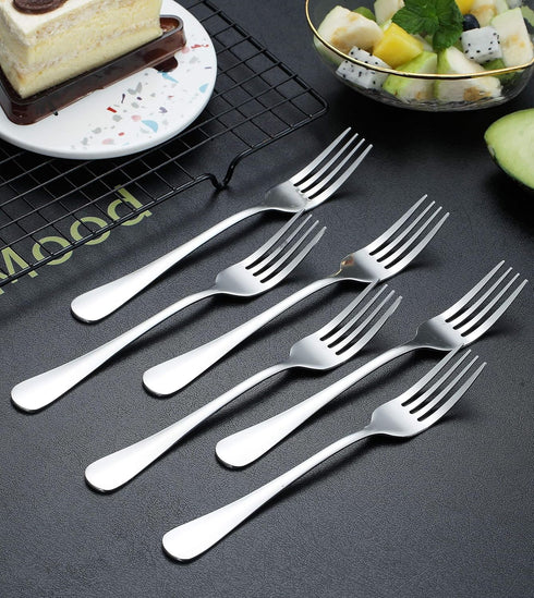 Kyraton Dinner Fork 6 Pieces, Stainless Steel 8.17 Inch Forks Silverware, Table Forks Set of 6...