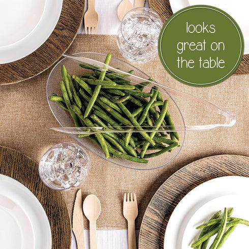 Plasticpro Disposable Plastic Serving Tongs 12'' inch Durable Heavy Duty Premium Serving Utensils Clear Pack of 4...