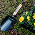 Japanese Soil Scoop Garden Tool, Large Loose Soil Scooper Tool for Transplanting, Heavy Duty Japanese Steel Wood Handle, Made in Japan, Black...
