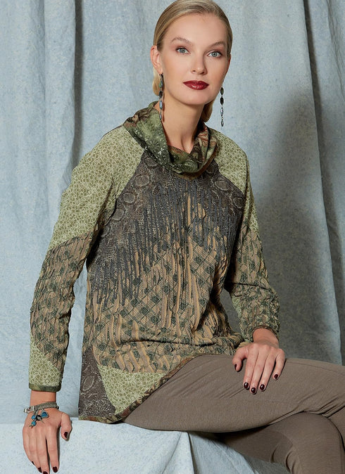 Vogue Patterns Misses' Cowl-Neck Front-Fringe Top Sewing Pattern, 6-8-10-12-14, Orange...