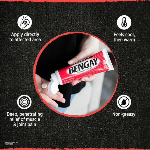Vanishing Scent Bengay Pain Relief Gel, Non-Greasy Topical Pain Reliever with Cooling Menthol, 2 oz...