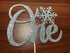 Silver One Snowflake Cake Topper - Winter Onederland 1st Birthday Cake Decorations...