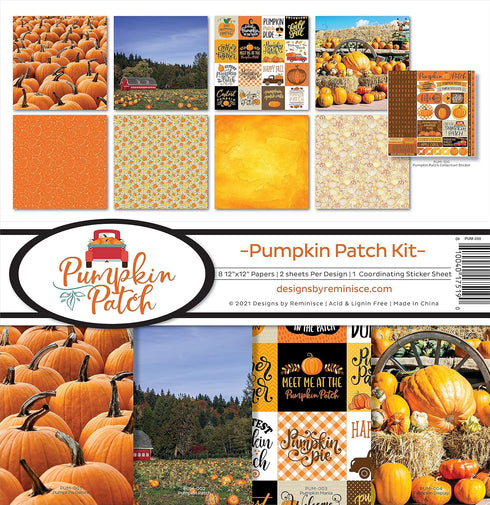 Reminisce Pumpkin Patch Scrapbook Collection Kit Paper Crafts, Multi Color Palette...