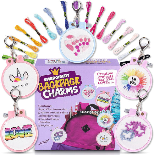 5 Stamped Embroidery kit With Embroidery Patterns. Embroidery Kit For Beginners, Needlepoint Kits For Beginners. Best Beginner Embroidery Kit For ...