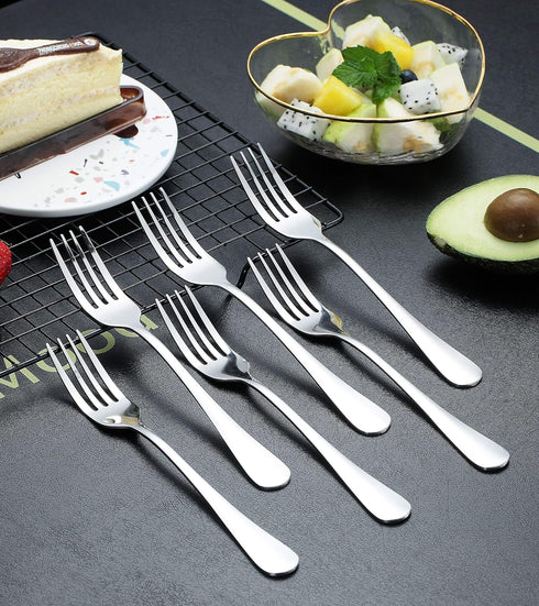 Kyraton Dinner Fork 6 Pieces, Stainless Steel 8.17 Inch Forks Silverware, Table Forks Set of 6...