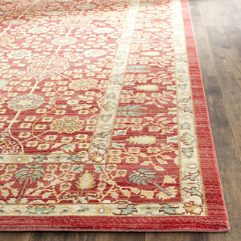 SAFAVIEH Valencia Collection Accent Rug - 2' x 3', Red & Red, Boho Chic Distressed Design, Non-Shedding & Easy Care, Ideal for High Traffic Areas ...