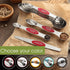 Spring Chef Red Stainless Steel Magnetic Measuring Spoons Set of 8 with Leveler, Dual Sided Nesting Teaspoon & Tablespoon Measuring Spoons, Kitche...