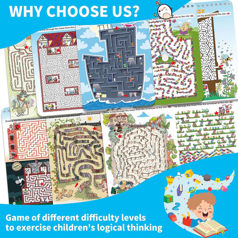 2 Pack Reusable Activity Game for Kids Ages 4-8, 8-12,Travel Games Include 56 Different Game,1-2 Players,Toy & Learning Tool for Road Trip Airplan...