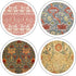 CoasterStone "William Morris Textiles Collection" Absorbent Coasters, 4-1/4-Inch, Set of 4...