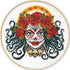 Santa Muerte' Counted Cross Stitch Kit for Adults - DIY Needlework Set with Design Pattern - Halloween, Day of The Dead, Día de los Muertos Embro...