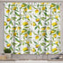 Ambesonne Nature Kitchen Curtains, Flowering Lemon Woody Plant Romance Habitat Citrus Fresh Background, Window Drapes 2 Panel Set for Kitchen Cafe...