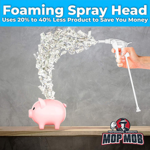 Dirt Lifting Durable Foaming Spray Heads 3 Pk. Best Heavy Duty Nozzle Replacements for Large 32 Oz Plastic or Glass Bottles. Perfect Foam Nozzles ...