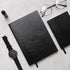Daily to Do Checklist Notebook, Task Management, Organizer Planner, Hardcover, Ribbon Bookmark, 5.8 x 8.3”, A5 size, 110 Sheets (Black)...