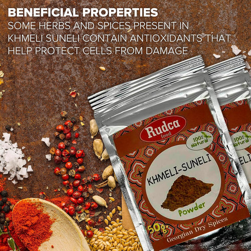 Rudca Food Khmeli Suneli, Spices, Georgian Dry Spice, Herbal Seasoning, Natural Organik, Delicious Spice from Georgia, New Seasoning, 50 gm....