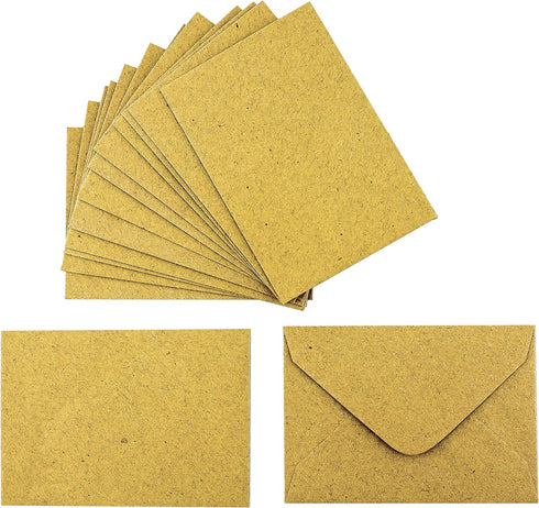 Iconikal Kraft Mini Special Occasion Envelopes, 4 x 2.75 inches, 100-Count...