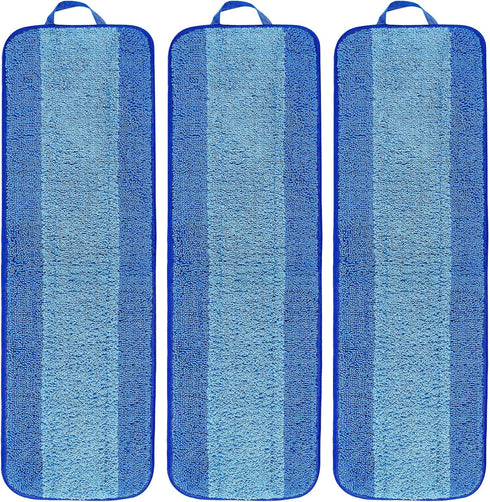 KEEPOW Microfiber Cleaning Pad, Mop Replacement Pads for Hardwood Floor Cleaner, 18 Inch, Washable & Reusable Spray Refills for Hard Surface Lamin...