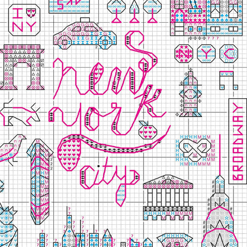 Dimensions New York and Paris Counted Cross Stitch Set, 5" x 7", 14 Cnt. White Aida...