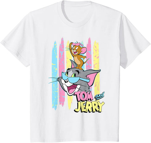 Kids Tom And Jerry 90's Theme Background T-Shirt...