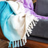 Refinery29 | Riley Collection | Premium Cotton Textured Throw Blanket, Modern Design for Luxury Home Décor (50 x 70, Purple)...