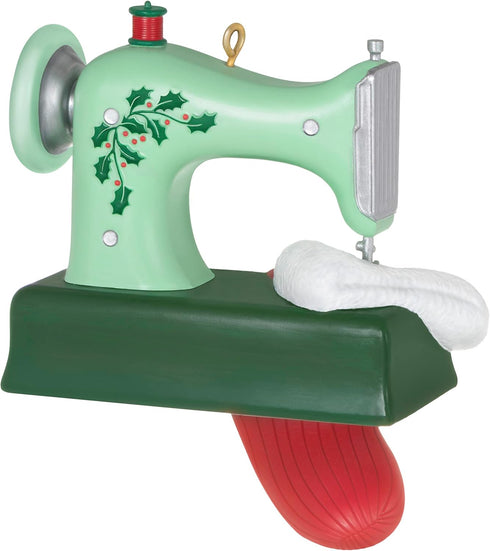Hallmark Keepsake Sewing Machine Christmas Ornament 2023, "Sew Very Merry!" Gift for Quilters, Crafters, Grandma, Mom...