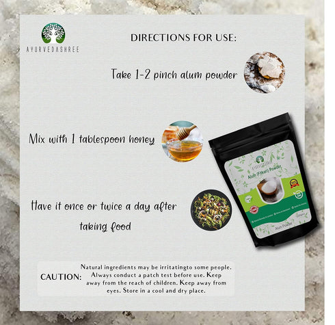 AYURVEDASHREE Alum Powder 200 Gm | Food Grade | Granulated Powdered Alum | Food Preservative Preserving Pickles | phitkari | Fitkari | 100% Only A...