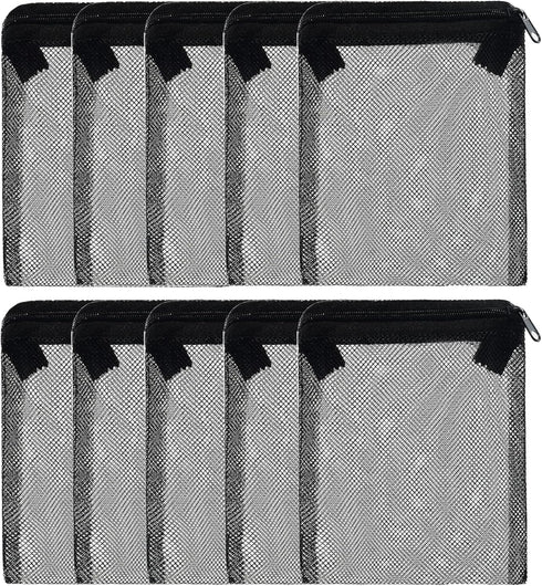 ALEGI 10 pcs Aquarium Filter Media Bags with Zipper, Mesh Reusable Bags for Aquarium Filter Media (6" x 5")...