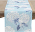 Saro Lifestyle Printed Hydrangea Table Runner, Aqua, 16" x 72"...