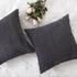 Home Brilliant Grey Pillow Covers 18 x 18 Set of 2 Soft Decorative Striped Corduroy Velvet Square Throw Pillow Cover for Sofa Couch, 18x18 inch, D...