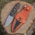 Handmade Damascus Steel Knife - Fixed blade Bush craft Hunting Knife, Survival & Camping Knives, with Rose Wood Handle Real leather Sheath, (HM1)...