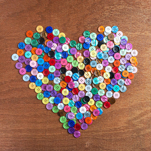 24 Colour 4-Hole Resin Button Set, Choice of Small, Medium or Large Sizes, Haberdashery for Crafting, Sewing, Replacement, Knitting Sweaters, Hand...