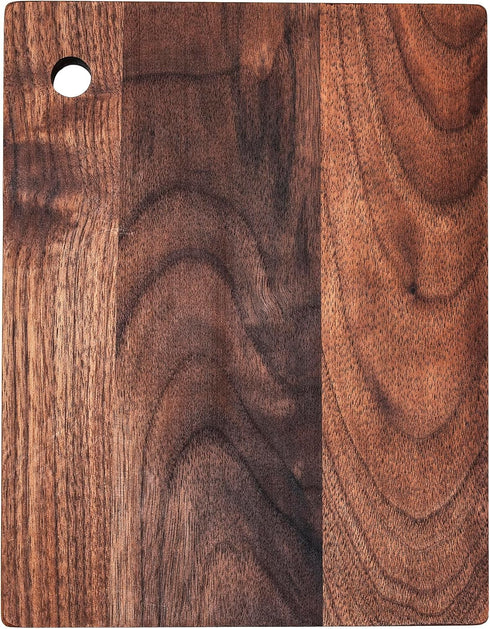 Walnut Wood Cutting Board and Charcuterie Board, 8" x 6-3/8"...