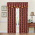 Waverly Navarra Farmhouse Scalloped Valance Rod Pocket Window Curtain for Kitchen or Bathroom, 52" x 16", Crimson...