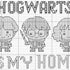 Dimensions 72-76913 Hogwarts Harry Potter Counted Cross Stitch Kit for Beginners, 6" D, 14 Cnt. Ivory Aida, 5pcs...