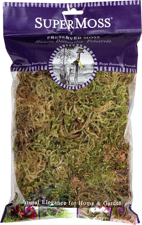 SuperMoss 21504 Forest Dried Decorative Moss for Potted Plants, 2 Ounces, Natural Green...
